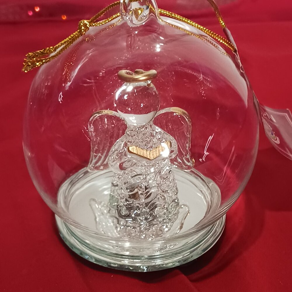 Danson Hand Blown Glass Angel Ornament